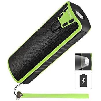YOZATIA Drahtloser beweglicher Lautsprecher mit Energien-Bank und LED-Taschenlampe, 4000MA DC 3.7V Wasserdichter beweglicher Bluetooth Lautsprecher Kompatibel mit Tablette, PC, IPOD, Laptop, Mobiltelefon, MP3 / MP4R