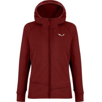Chaqueta mujer Salewa Puez Polarlite roja con capucha - L