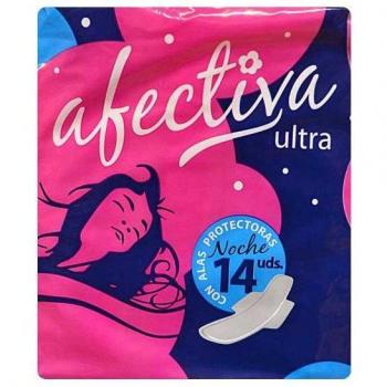 Compresa Afectiva Ultra Noche con Alas 14 Unidades
