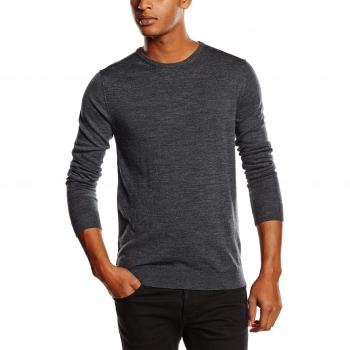 SELECTED HOMME SHDTOWER MERINO CREW NECK NOOS, suéter Hombre, Gris
