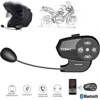 Intercomunicador Bluetooth WAYXIN para casco de motocicleta, auriculares manos libres con tecnología 4.1