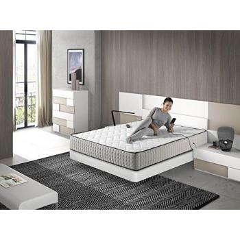 Colchón Deluxe Alpes Masajeador con 16 Vibromotores Ondulantes, Tapa Desenfundable y Lavable, 160x190 cm