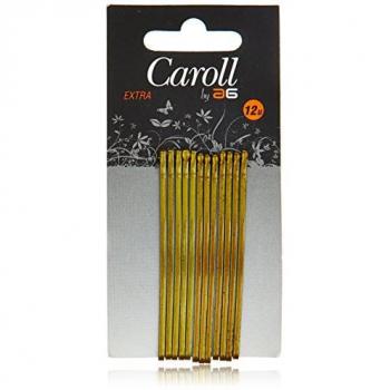 Horquillas Clip Extra Largas Rubias 7cm con Bolita Caroll (12 u.)