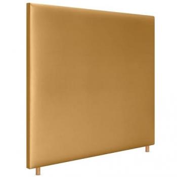 Cabecero Tapizado de Polipiel Liso hasta el Suelo 145x120cm en Dorado para Camas de 135/140 cm