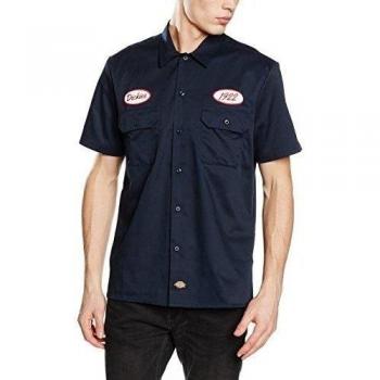 DICKIES Rotonda South, Camisa para Hombre, Dark Navy, Small