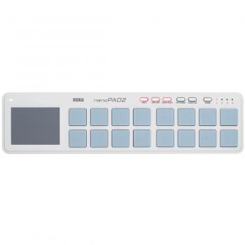 Korg nanoPAD2 White Compact USB MIDI Controller with 16 Velocity-Sensitive Pads