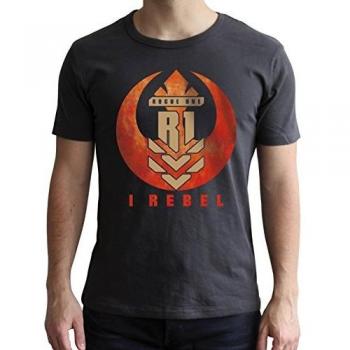 ABYstyle - Star Wars - Camiseta - I Rebel - Hombre - Gris Oscuro