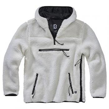 Chaqueta Teddy Worker Blanco Brandit - Ropa hombre, 5XL, material de felpa suave, diseño clásico de trabajador, color blanco
