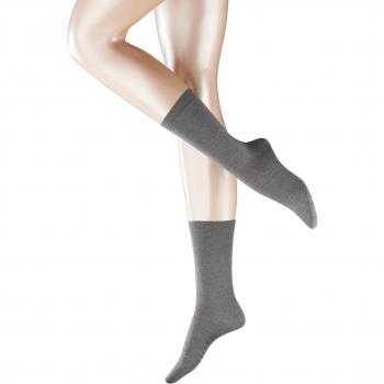 Falke Women's Soft Merino Blend Wool and Cotton Socks - Light Gray - Size 41-42