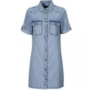 Vestido Corto de Jean Noisy May - NMNew Signe S/S - Azul Claro - Talla XS a S para Mujer
