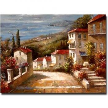 Trademark Fine Art Home in Tuscany Artwork by Joval, 24 by 32Inch