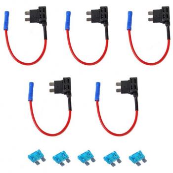5 PCS 12V Car Añadir Fusible de Circuito Adaptador Add,GZQES, Adaptador de Tap Portafusibles de Lamina