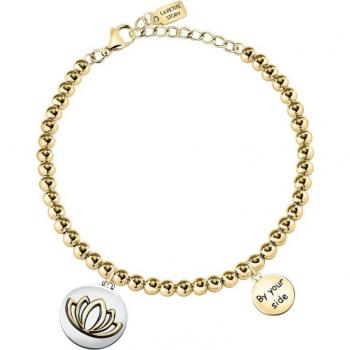 Pulsera La Petite Story LPS05ARR69 - Pulsera de amistad de acero dorado con diseño elegante