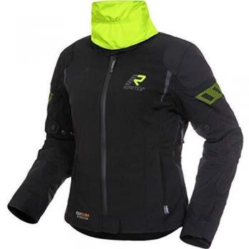 Rukka Elastina - Chaqueta para mujer, color negro y amarillo, talla 38