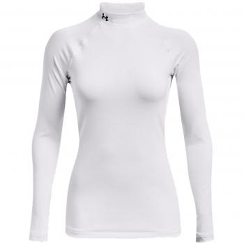 Under Armour Camiseta de Manga Larga Coldgear Authentics Mockneck Blanca XS Mujer