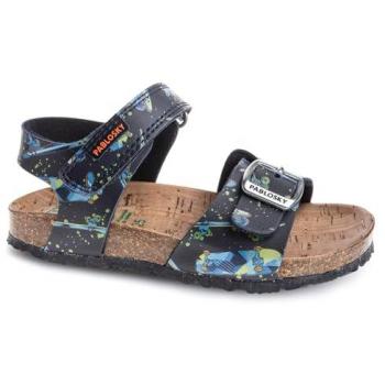 Sandalias de niño Pablosky de materiales reciclados con cierre adherente y confort bio piel, color azul, talla 29 EU