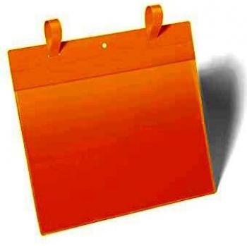 Bolsillo para documentos A4 horizontal con 2 solapas color amarillo, pack de 50 unidades