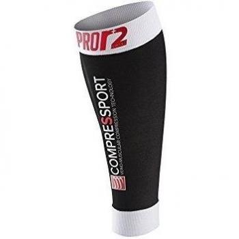 Compressport R2 Swiss - Pantorrillera unisex, color negro, talla 3