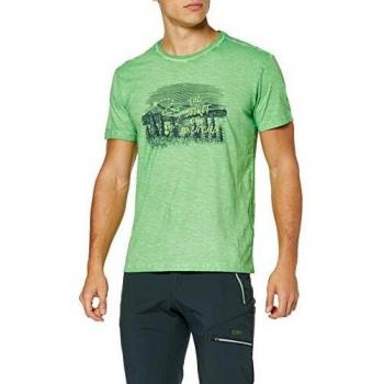 CMP T-Shirt 38T6847 Camiseta, Hombre, Edera, 46