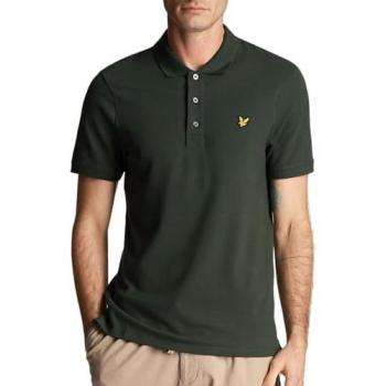 Polo Lyle & Scott de Hombre en Verde Oscuro, Talla XS, 100% Algodón, Manga Corta