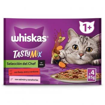 Whiskas Tasty Mix Selección del Chef en Salsa para Gatos Adultos Multipack 4x85g
