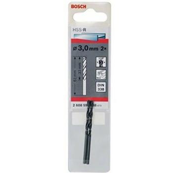 Bosch 2 608 596 788 - Pack de 2 brocas para metal HSS-R, DIN 338