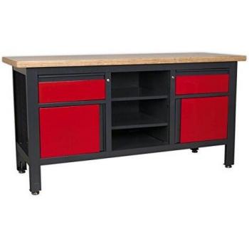 Sealey AP1905A Workstation with 2 Drawers, 2 Cupboards and Open Storage