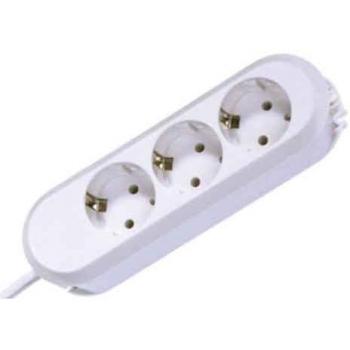 Tira de enchufes Bachmann SMART 3-fach Tipo F CEE 7/3 con cable de 3m color negro