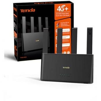 Router 4G LTE Tenda 4G08 Doble Banda AC1200, 2.4GHz 300Mbps / 5GHz 867Mbps, Con Slot SIM y 4 Antenas Externas