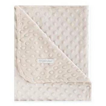 Pirulos 64005100 - Manta doble cara, 80 x 110, diseño dots, color lino
