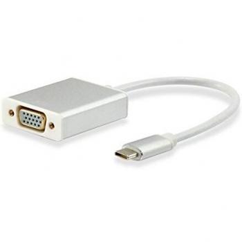 Equip 133451 Adaptador de Cable USB-C Tipo C Macho a VGA Hembra Blanco