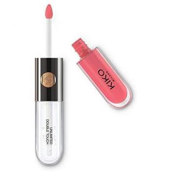 KIKO Milano Unlimited Double Touch 112 | Barra de labios líquida en 2 pasos, acabado luminoso. Hasta 12 horas de duración. Base de color no-transfer