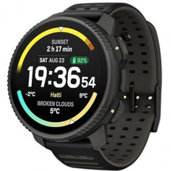 Suunto Vertical 2 Titanium Black - Smartwatch GPS Robusto con Pantalla AMOLED, Linterna, Batería de 20 días y Mapas Offline