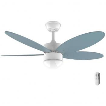 Cecotec EnergySilence Aero 4260 Sky Ventilador de Techo con Mando, Luz LED Azul y Potencia de 40W