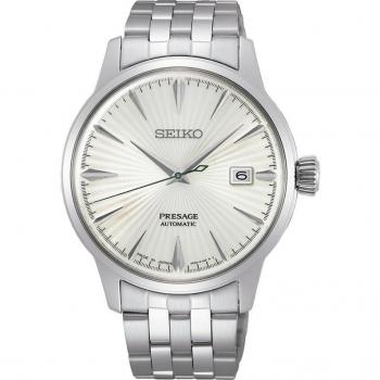 Reloj Seiko Presage SRPG23J1 automático de acero con correa plateada