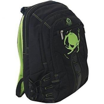 Keep Out Gaming Bk7g, Mochila Gaming Unisex Adulto, Negro y Verde, 490x370x80 mm