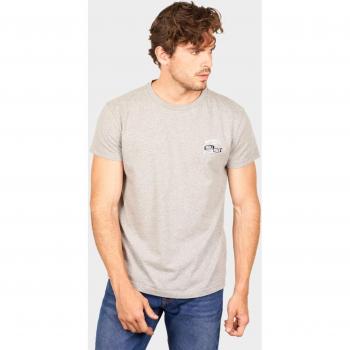Camiseta de hombre Motorcycle Team con diseño de calavera en algodón orgánico y logo en el pecho