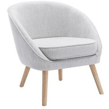 Sillón de tela gris claro Lindale con diseño moderno