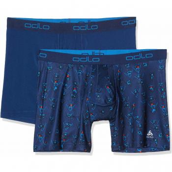 Odlo Suw Bottom Boxer Active Everyday 2 Pack, Hombre, Estate Country AOP fw19-estate Blue, S