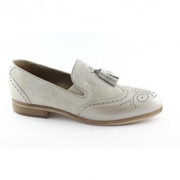 NEGRO JARDINES 15054 zapatos de la perla del dedo del pie mujer mocasín de cuero inglés 39