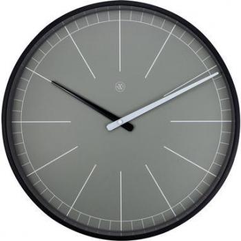 NeXtime 7328GS - Reloj de Pared y Mesa de Cuarzo en Forma Circular, Color Gris