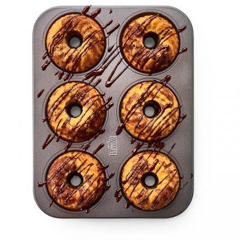 Molde para Mini Pasteles Gugelhupf 6 Cavidades Ø10 cm - Fácil Horneado, Acero Carbono, Antiadherente