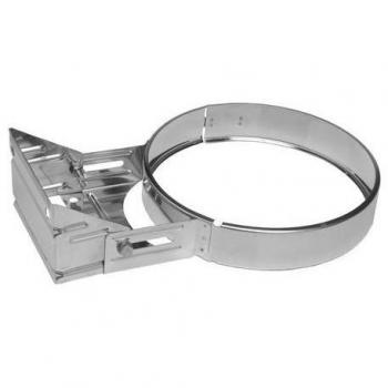 Abrazadera de pared ajustable 70-120mm en acero inoxidable AISI 304 para tubería doble pared Ø125mm Dinak