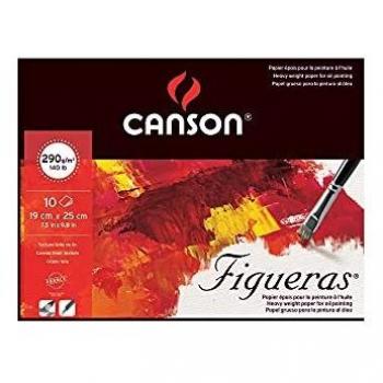 Bloc Encolado, 19x25 cm, 10 Hojas, Canson Figueras, Grano Entelado 290g