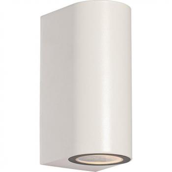 Aplique de Exterior Moderno Ovalado Blanco de Plástico con 2 Luces - Baleno