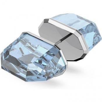 Swarovski Blue Crystal Earrings with Silver Layer, ONE SIZE