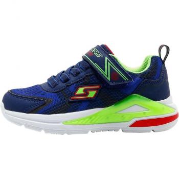 Skechers S Lights Tri-Namics Kids' Light-Up Sneakers in Blue and Lime Green