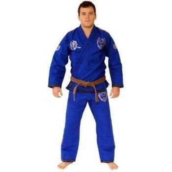 OKAMI Fightgear Kimono Bjj Competition Gi Kanji - Traje completo de artes marciales , color azul, talla DE: ca. 200 cm