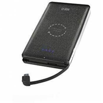 Poly Powbnk 5000 Mah 1 Usb 1Xusb 21 A+Wrls Charge-Slim Bl
