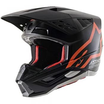 Casco Off-road Alpinestars S-M5 Compass Negro Naranja Adulto